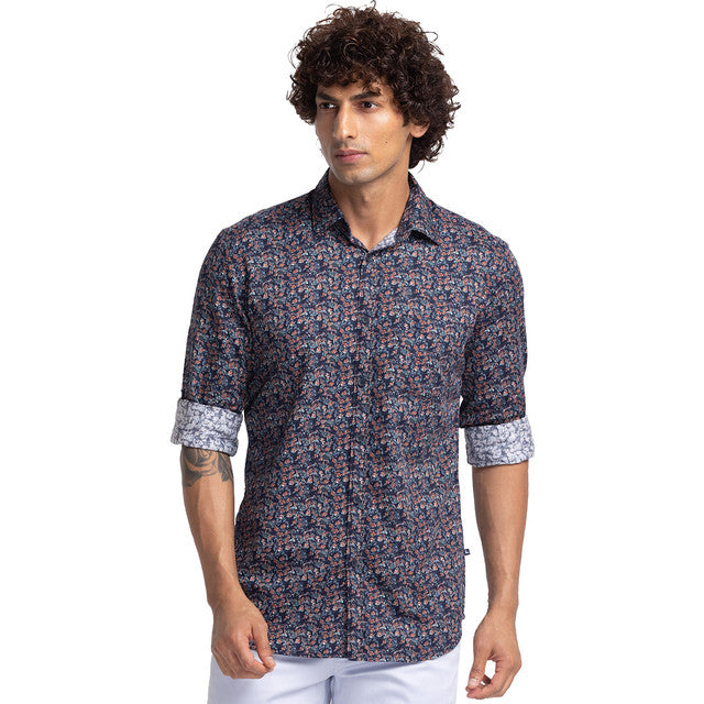 Parx Blue Casual Shirt