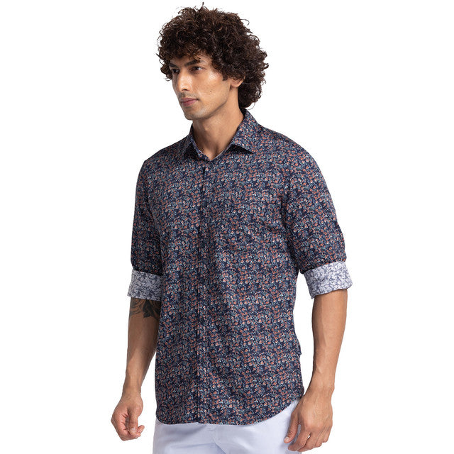 Parx Blue Casual Shirt