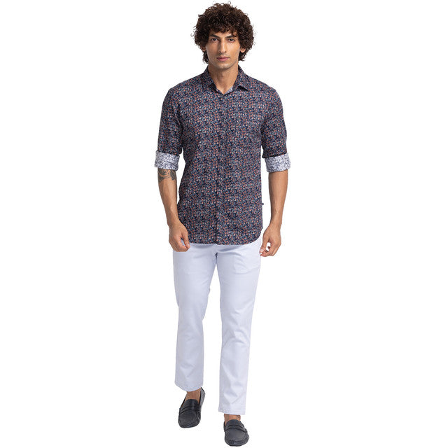 Parx Blue Casual Shirt