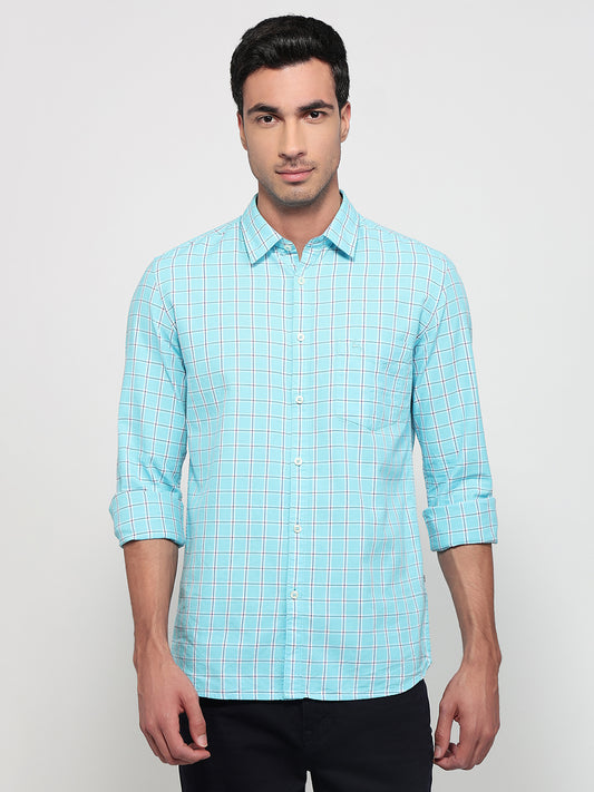 Parx Blue Casual Shirt