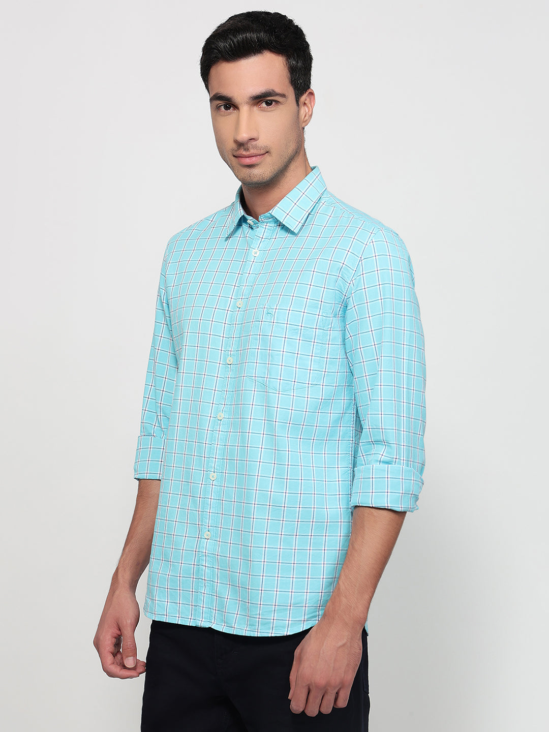 Parx Blue Casual Shirt