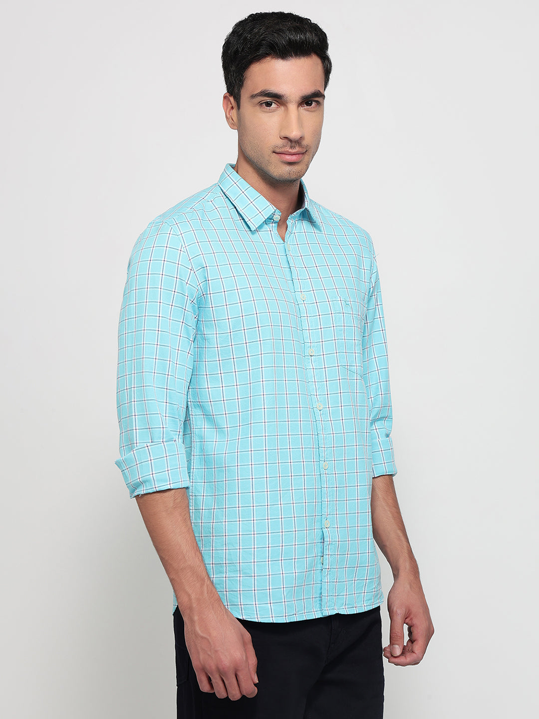 Parx Blue Casual Shirt
