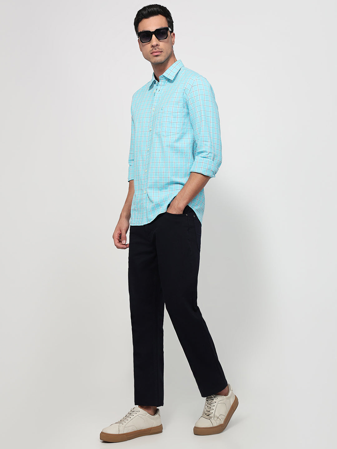 Parx Blue Casual Shirt
