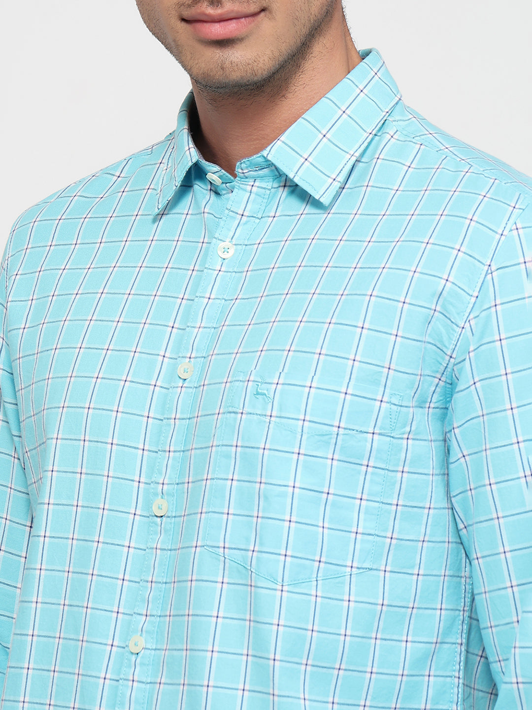 Parx Blue Casual Shirt
