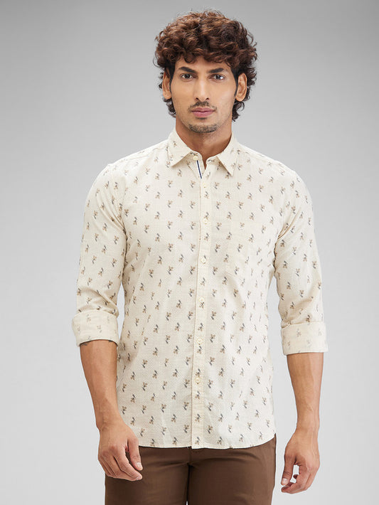 Parx Beige Casual Shirt 