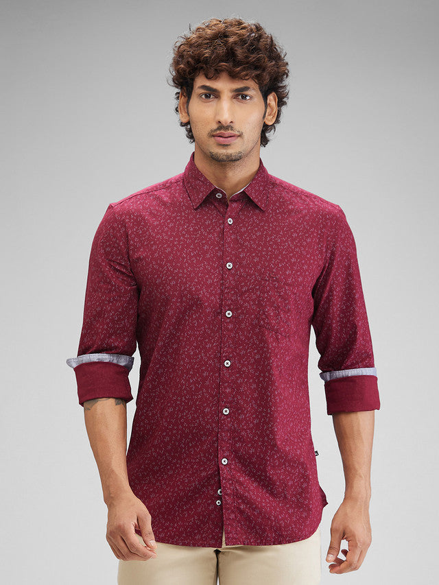 Parx Maroon Casual Shirt 