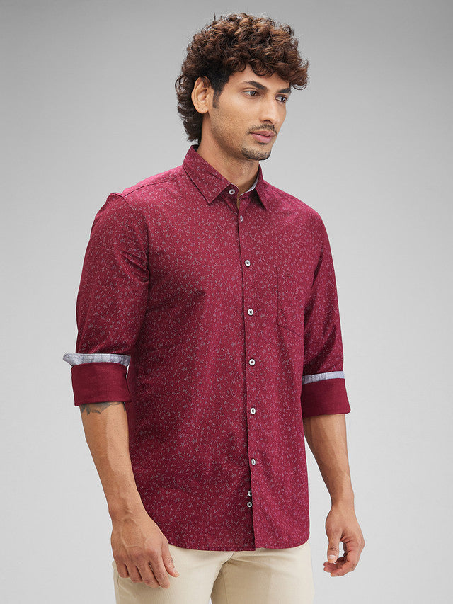 Parx Maroon Casual Shirt 