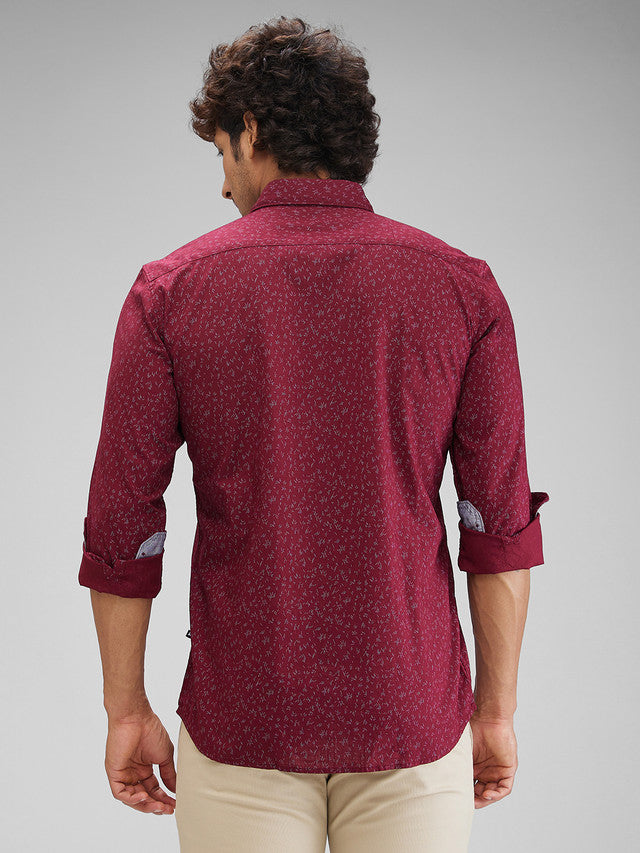 Parx Maroon Casual Shirt 