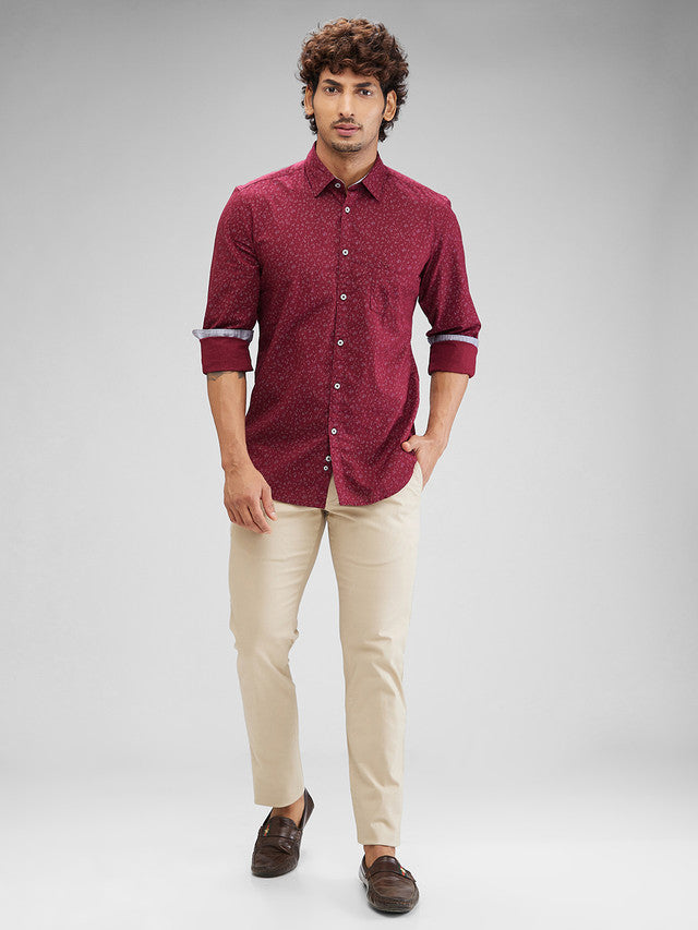 Parx Maroon Casual Shirt 