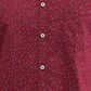 Parx Maroon Printed Slim Fit Cotton Casual Shirt