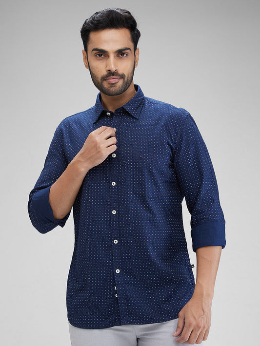 Parx Blue Casual Shirt 