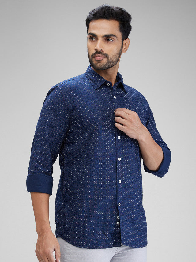 Parx Blue Casual Shirt 