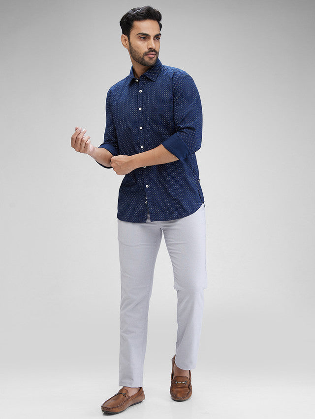 Parx Blue Casual Shirt 