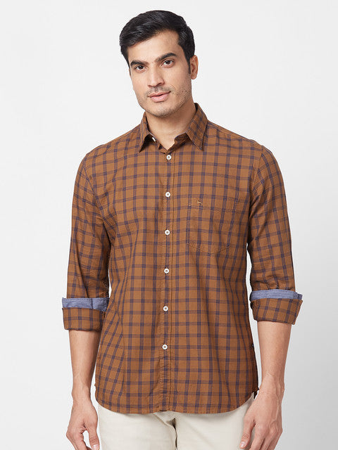 Parx Brown Casual Shirt