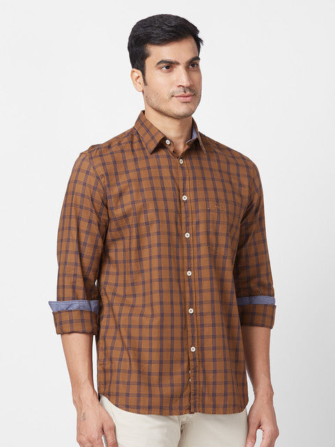 Parx Brown Casual Shirt