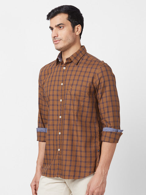 Parx Brown Casual Shirt