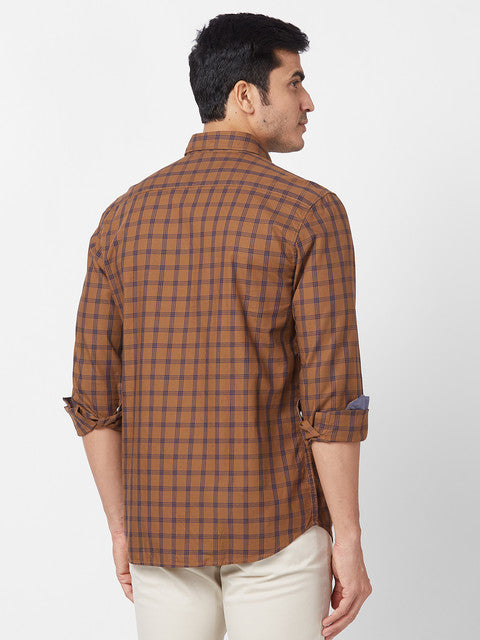 Parx Brown Casual Shirt