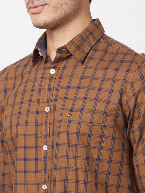 Parx Brown Casual Shirt