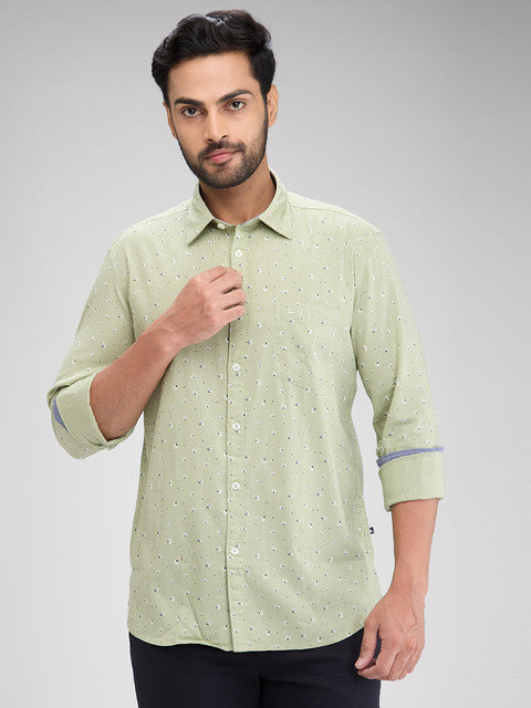 Parx Green Casual Shirt