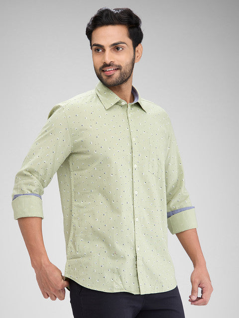 Parx Green Casual Shirt