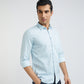 Parx Men Blue Print Slim Fit Cotton Full Sleeve Shirts