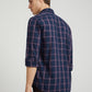 Men Blue Slim Fit Checks Cotton Full Sleeve Shirts