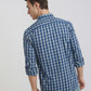 Men Blue Slim Fit Checks Cotton Full Sleeve Shirts