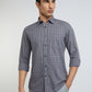 Men Grey Slim Fit Checks Cotton Full Sleeve Shirts