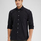 Parx Black Printed Slim Fit Cotton Casual Shirt