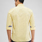 Parx Yellow Printed Slim Fit Cotton Casual Shirt