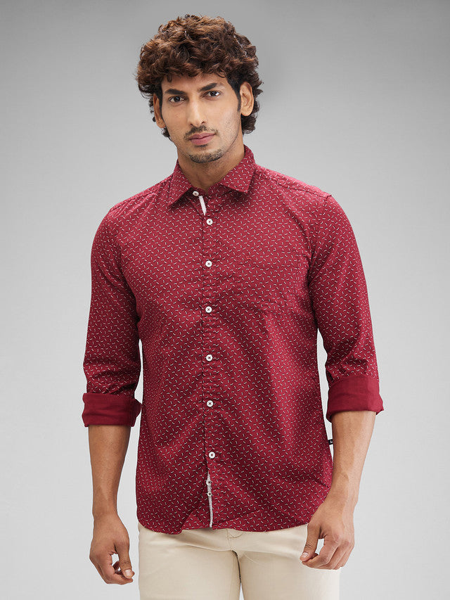 Parx Maroon Casual Shirt 