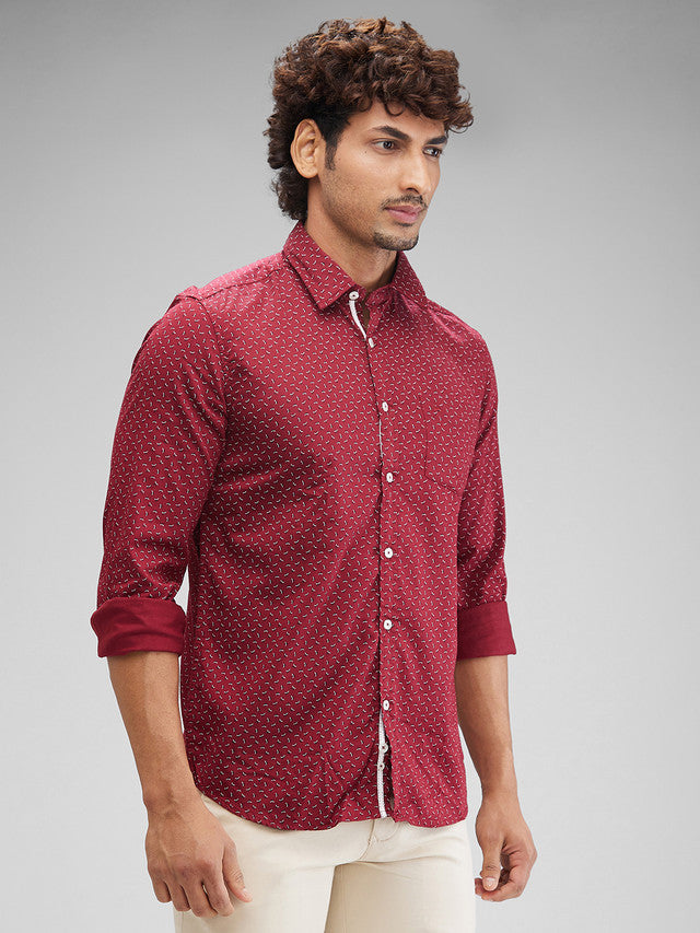 Parx Maroon Casual Shirt 