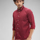 Parx Maroon Casual Shirt 