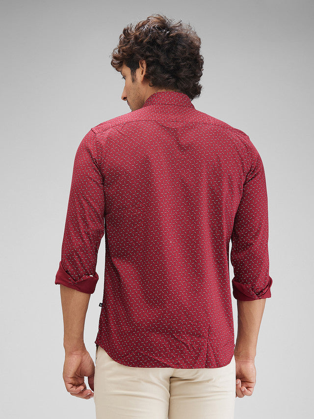 Parx Maroon Casual Shirt 