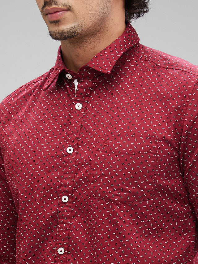 Parx Maroon Casual Shirt 