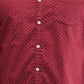 Parx Maroon Printed Slim Fit Cotton Casual Shirt