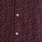 Parx Men Maroon Printed Slim Fit Full Sleeve Semi Cut Away Collar Shirt