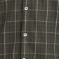 Parx Men Green Checkered Slim Fit Full Sleeve Semi Cut Away Collar Shirt