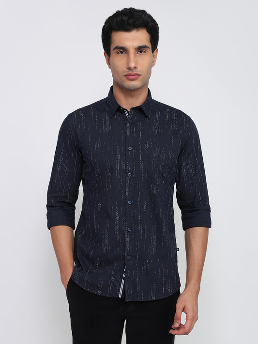 Parx Blue Casual Shirt