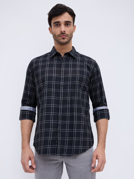 Parx Black Casual Shirt