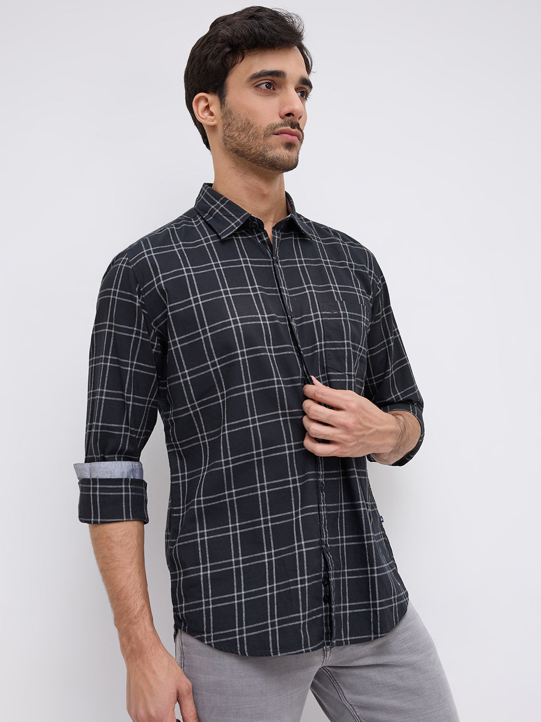 Parx Black Casual Shirt