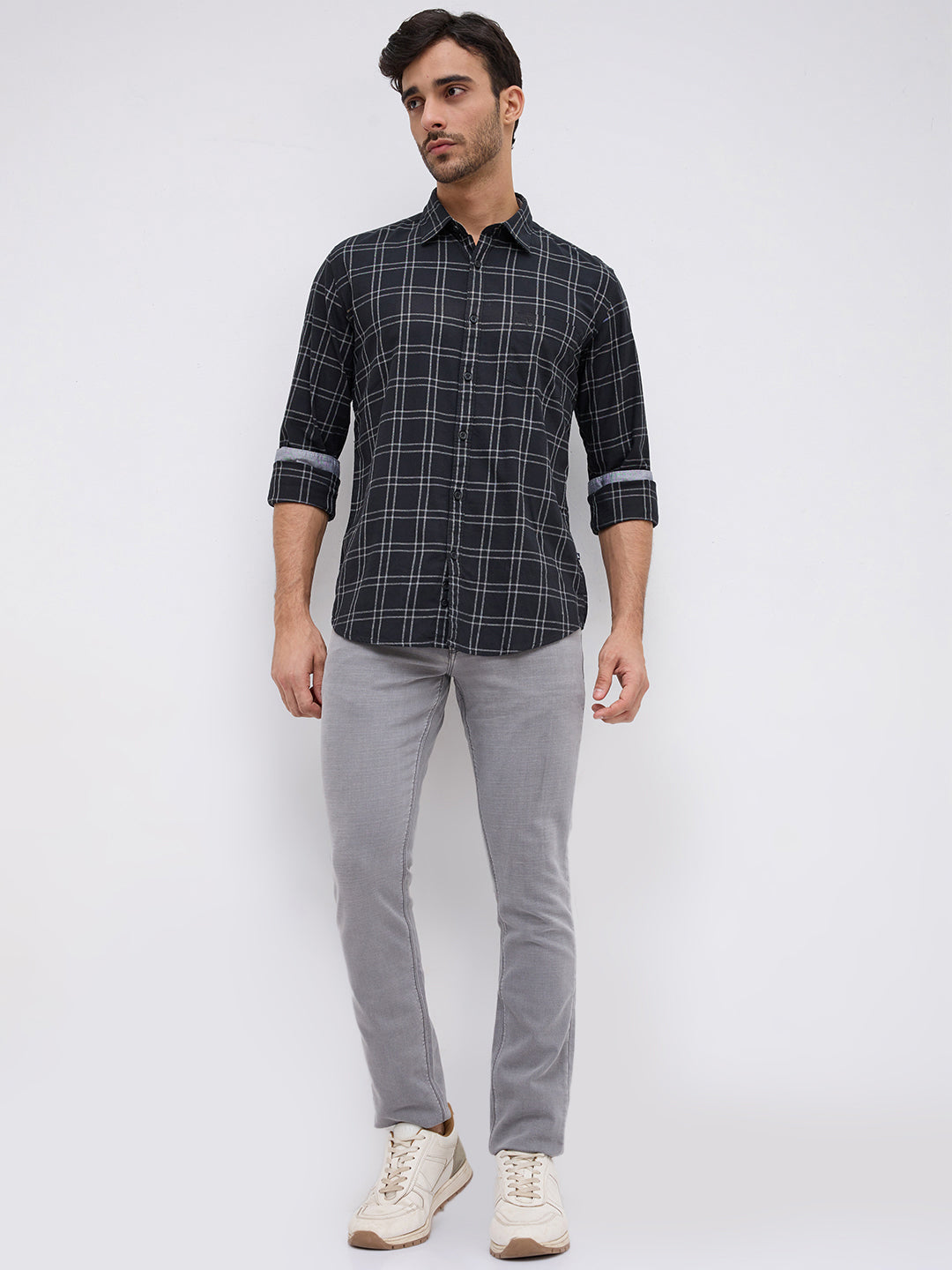 Parx Black Casual Shirt