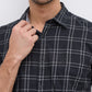 Parx Men Black Slim Fit Checks Casual Shirt