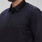 Parx Black Solid Slim Fit Cotton Casual Shirt