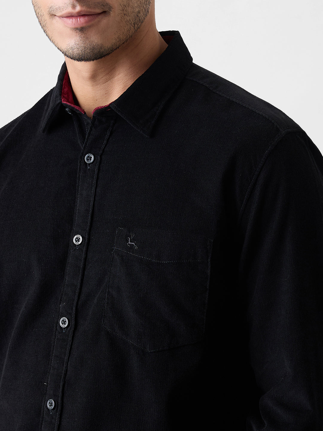 Parx Men Black Slim Fit Solid Casual Shirt