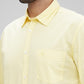 Parx Yellow Solid Slim Fit Cotton Casual Shirt