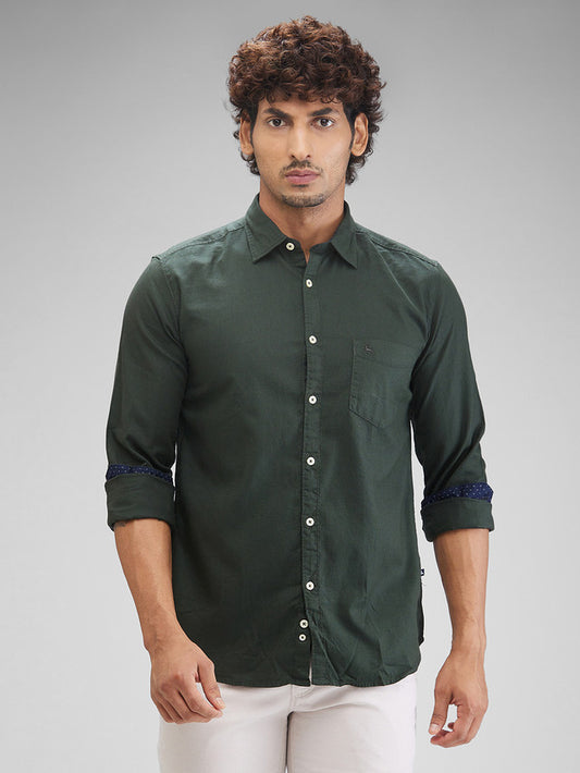 Parx Green Casual Shirt 