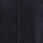 Parx Black Solid Slim Fit Cotton Casual Shirt