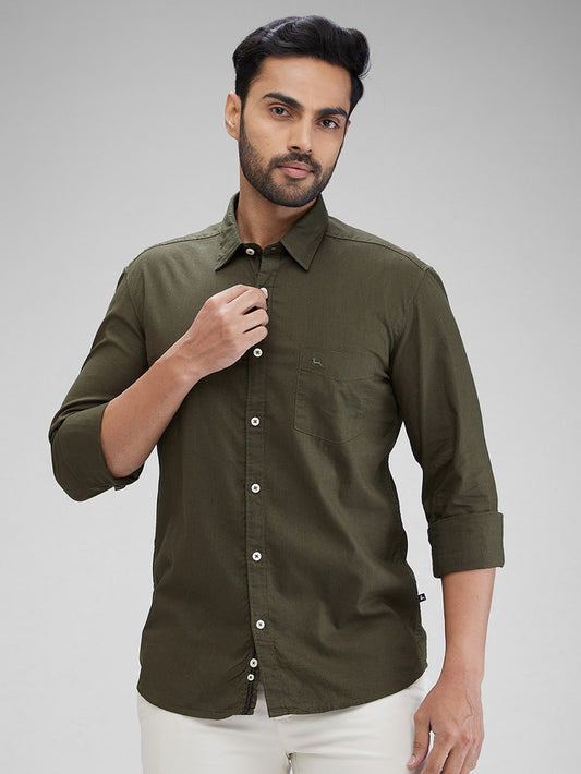 Parx Green Casual Shirt 