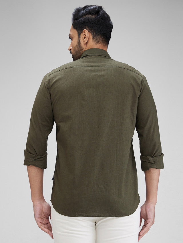 Parx Green Casual Shirt 